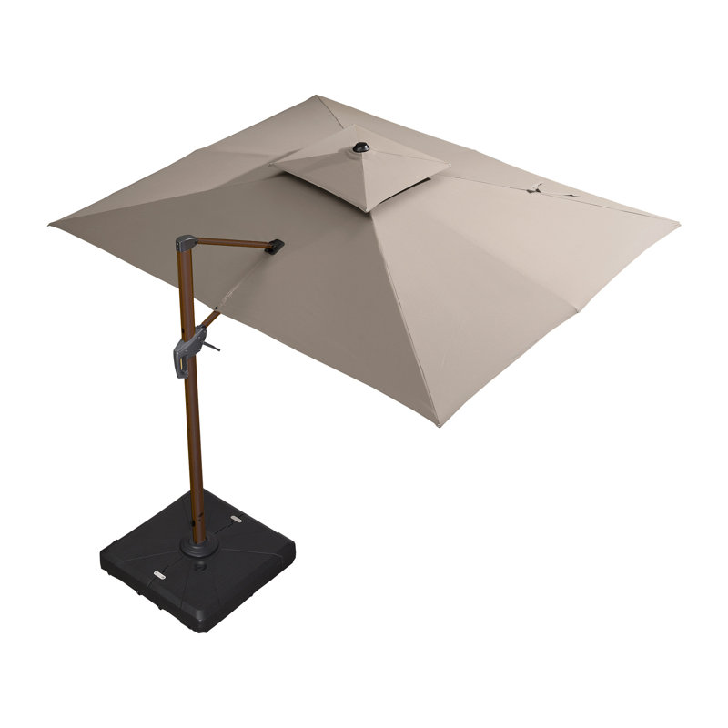 Purple Leaf Double Top Deluxe 8.9' x 11.9' Rectangular Cantilever Umbrella Wayfair